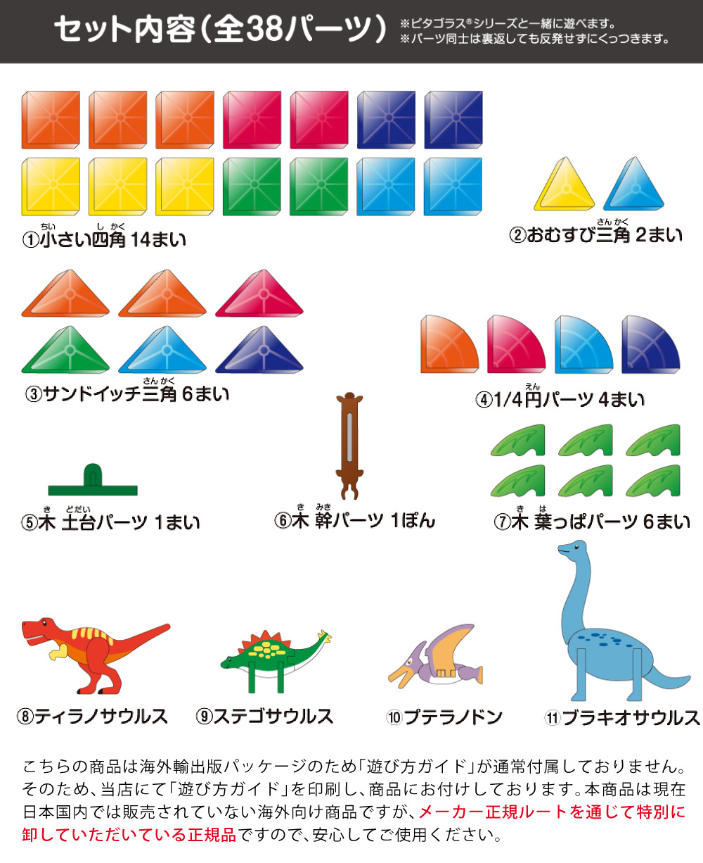 【希少・箱無し】ピタゴラス ダイナミックダイナソー ピープル ピタゴラス 知育玩具 3歳 きほんボックス ＆ ダイナミック