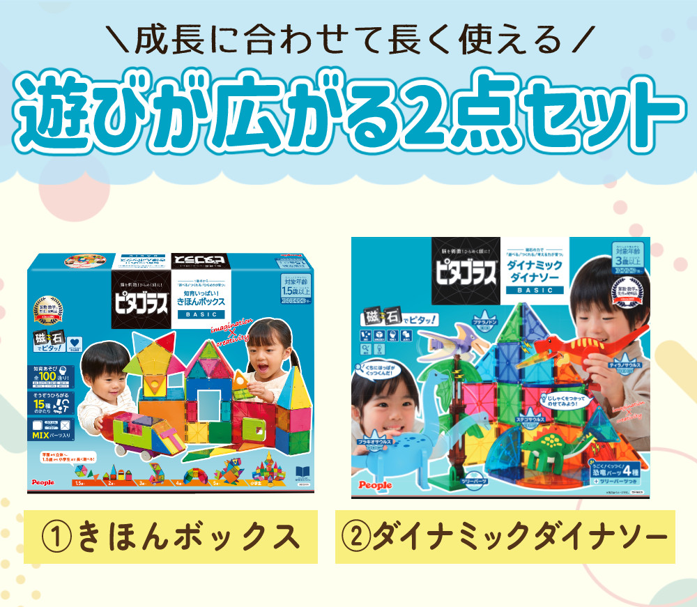 ピープル ピタゴラス 知育玩具 3歳 きほんボックス ＆ ダイナミック
