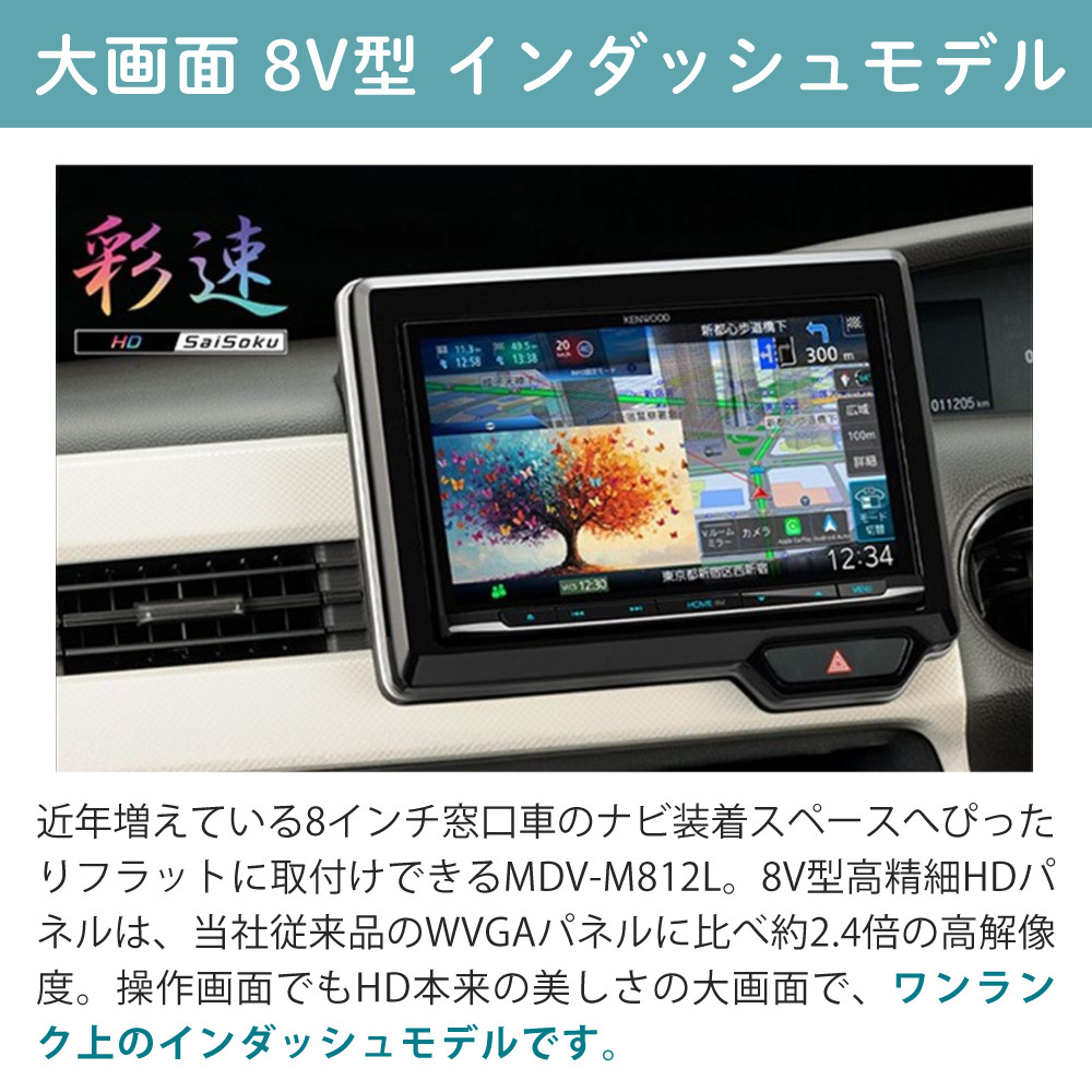 JVCケンウッド（JVC KENWOOD） カーナビ 彩速ナビ 8インチ MDV-M812L