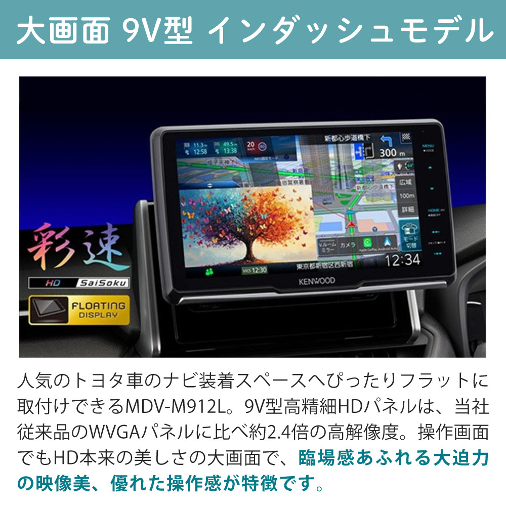 JVCケンウッド（JVC KENWOOD） カーナビ 彩速ナビ 9インチ MDV-M912L