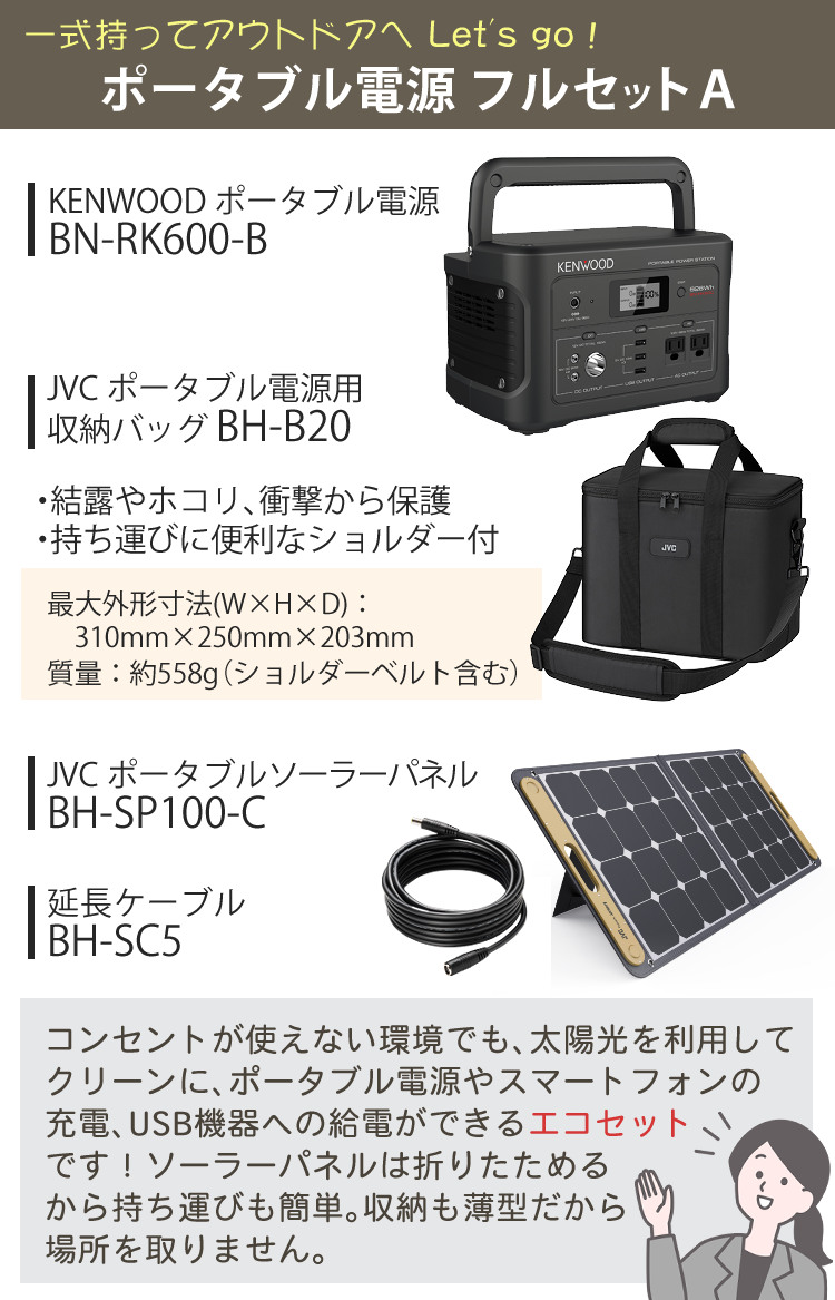 受注生産品】 新品 KENWOOD BN-RK600-B ポータブル電源 ケンウッド