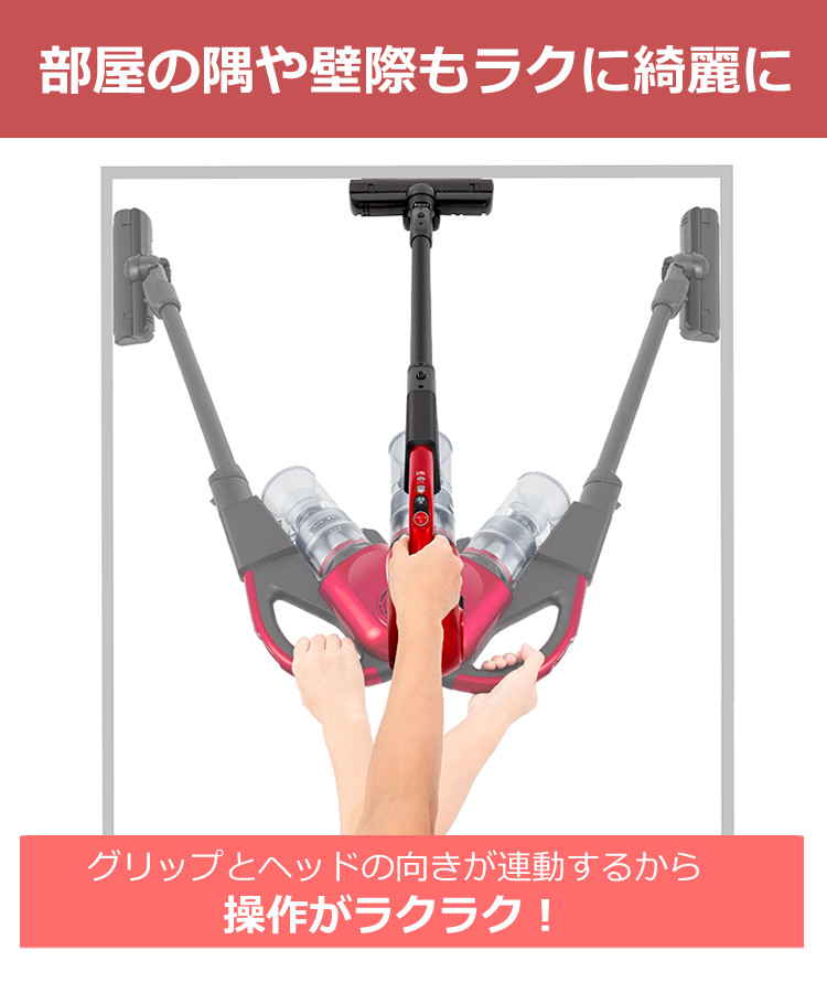 TOSHIBA（東芝） サイクロン掃除機 VC-CL1700(R) グランレッド 赤 自走