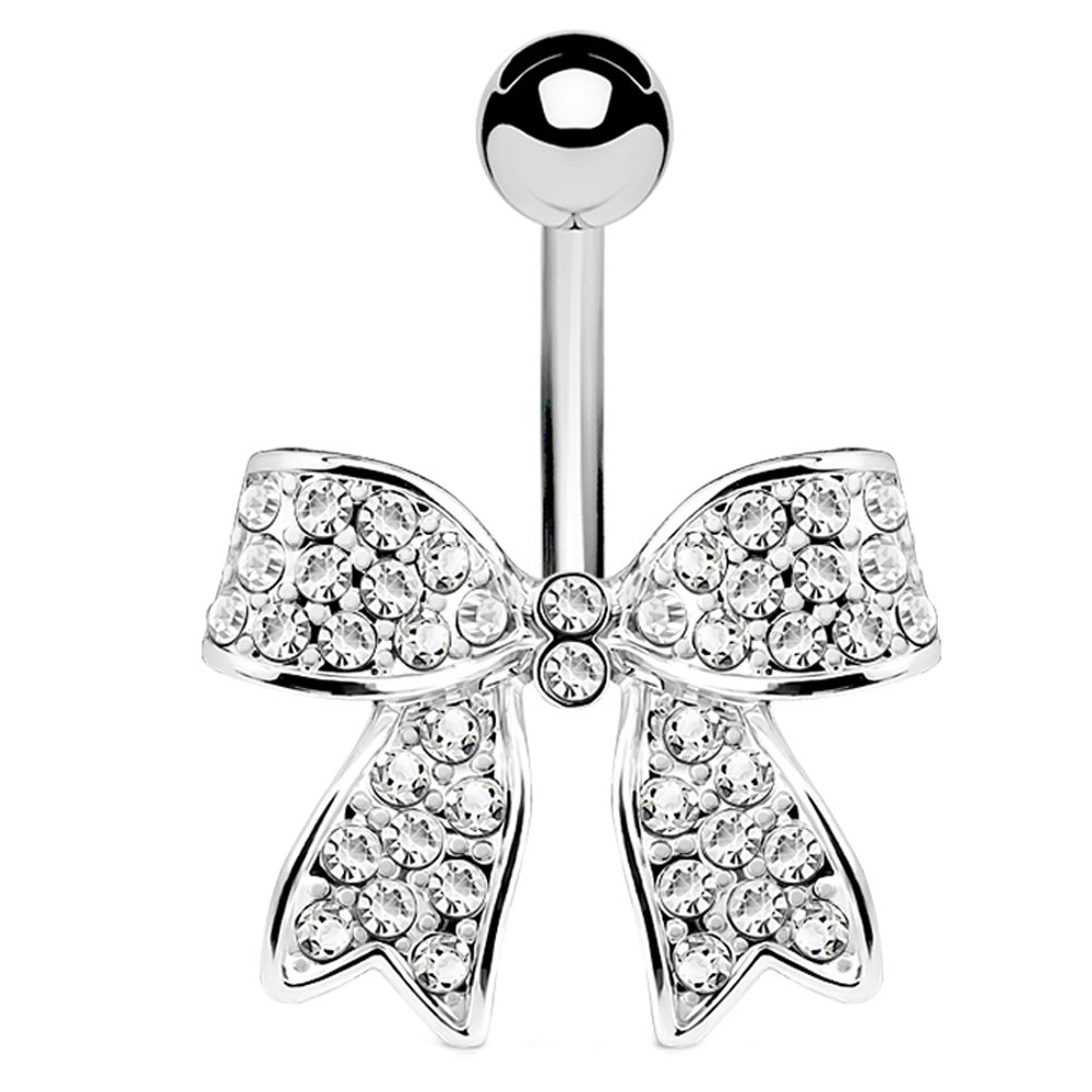 ラインストーン　へそピアス　バナナバーベル　CRYSTAL EVOLUTION Amazon | へそピアス 14G ボディピアス バナナバーベル ネイブル