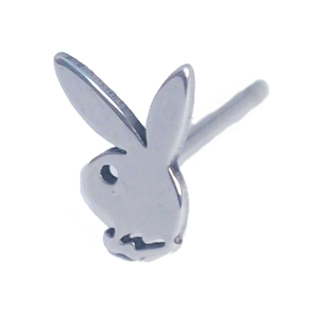 鼻ピアス PLAYBOY ノーズピン ベンドノーズスタッド 20G プレイボーイ