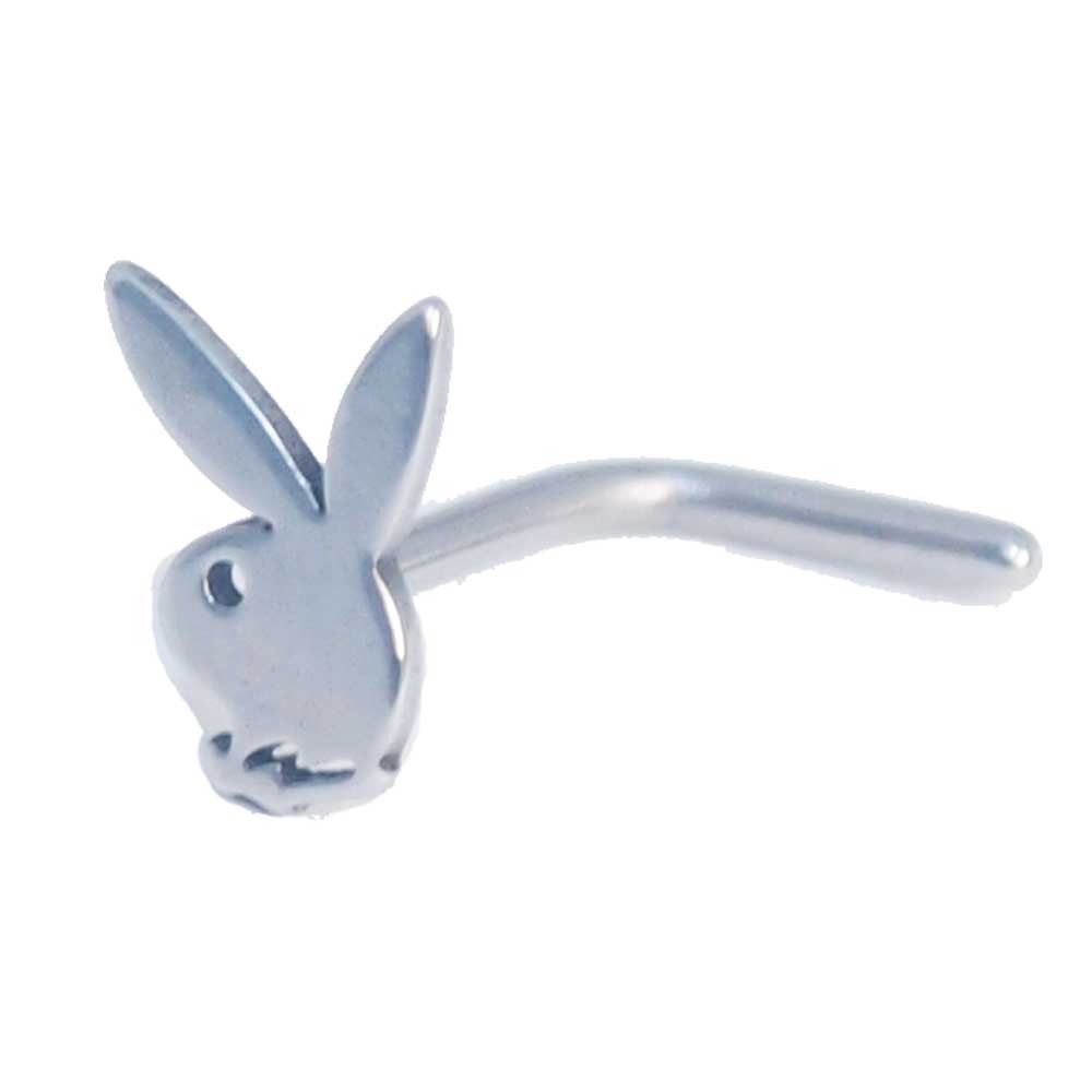 鼻ピアス PLAYBOY ノーズピン ベンドノーズスタッド 20G プレイボーイ
