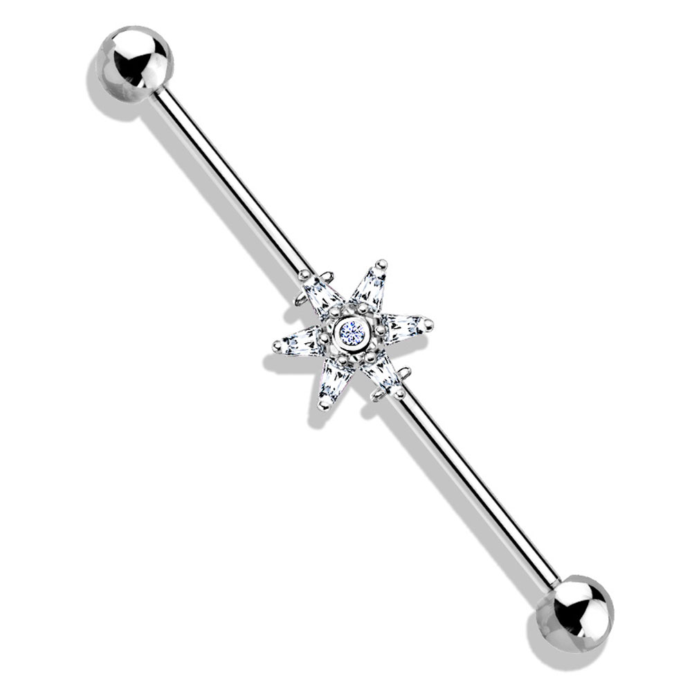 ボディピアス インダストリアル CZ バラエティチャーム
