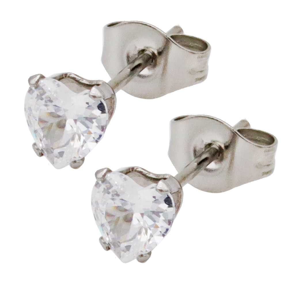 ピアス サージカルステンレス ハートジュエル 3mm 4mm 5mm ピアス サージカルステンレス ハートジュエル 3mm 4mm 5mm