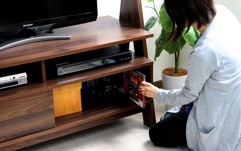 テレビ台 ハイタイプ 幅125cm 北欧デザイン 壁面家具 リビング壁面収納 【ついに再販開始!】 【新品・送料無料】テレビ台 北欧 壁面 50インチ対応 125cm幅 ブラウン リビング収納
