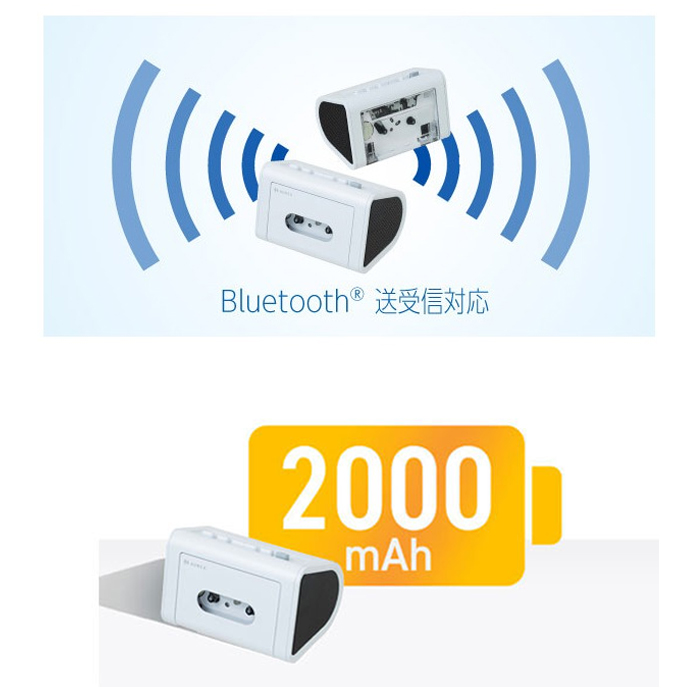 TOSHIBA（東芝） 送料無料 AUREX カセット付き Bluetoothスピーカー AX