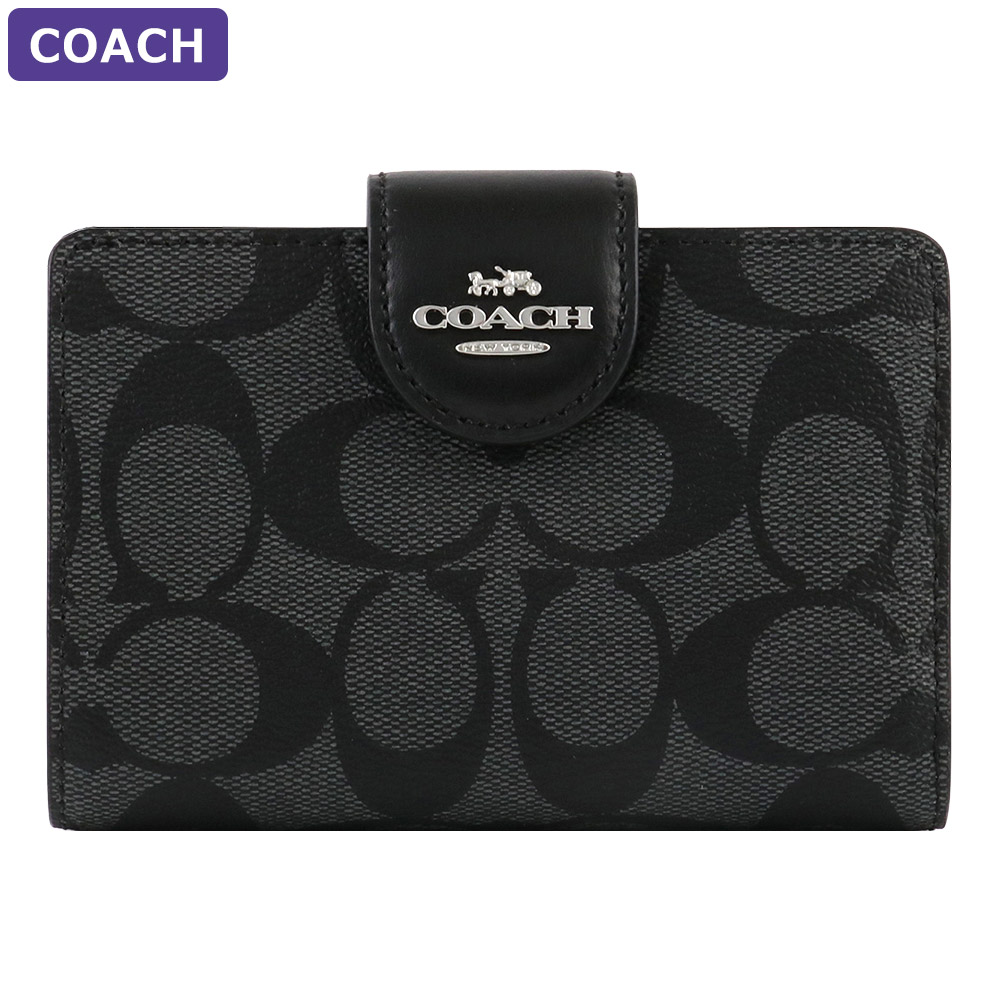 コーチ COACH 財布 二つ折り財布 C0082 SVDK6 シグネチャー ミニ財布
