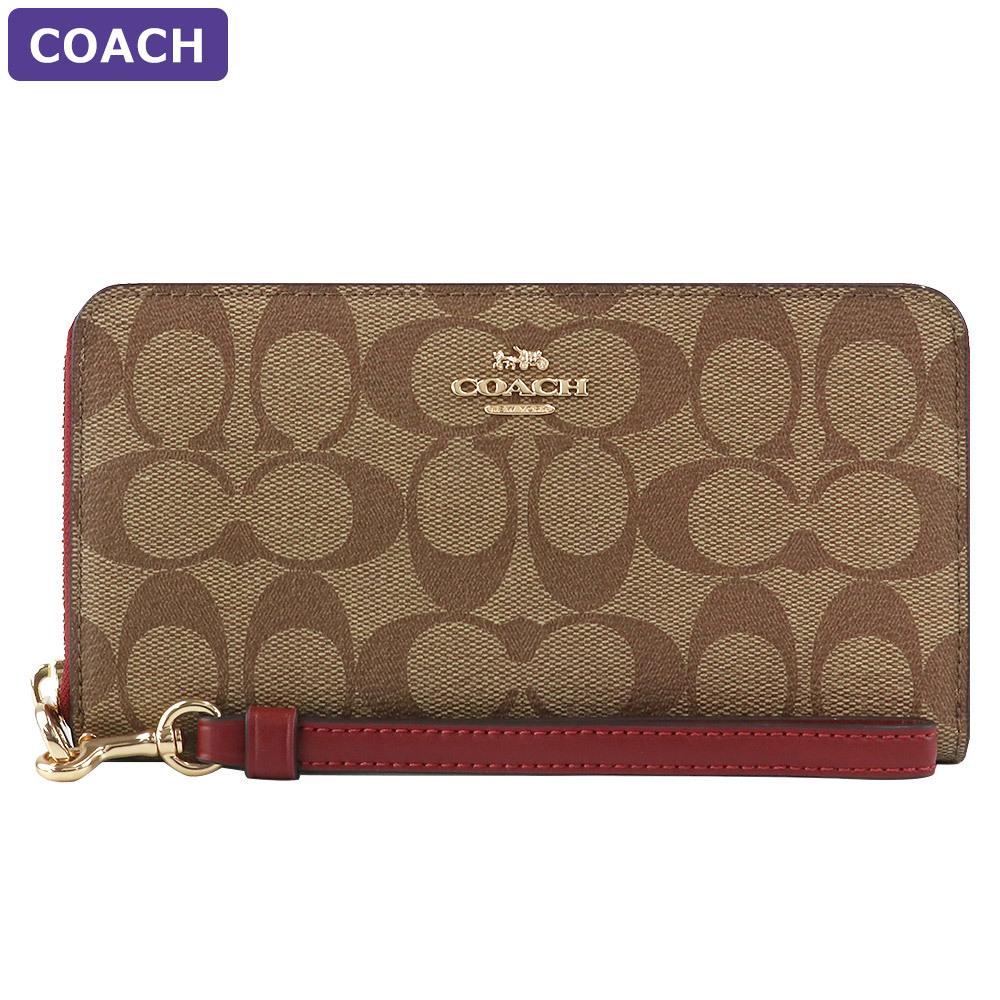 コーチ COACH 財布 長財布 C4452 ストラップ付 シグネチャー アウトレット レディース ウォレット 新作