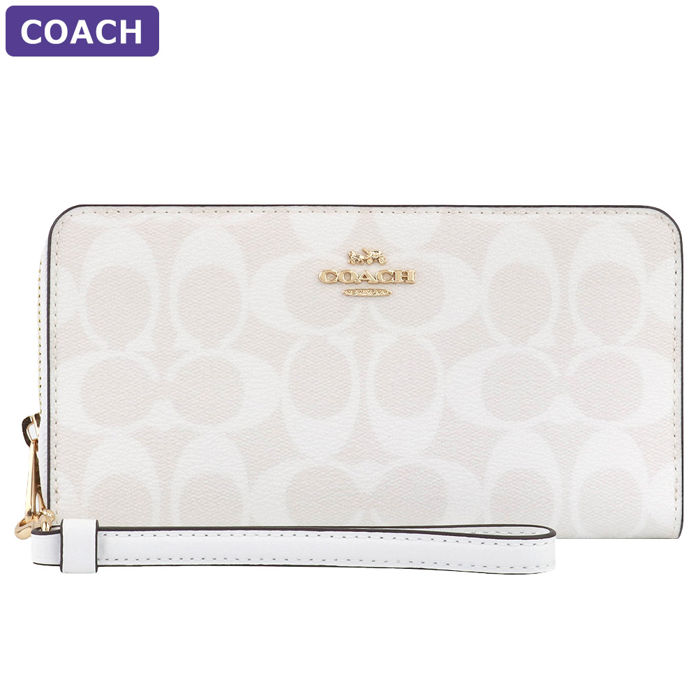 コーチ COACH 財布 長財布 C4452 ストラップ付 シグネチャー アウトレット レディース ウォレット 新作