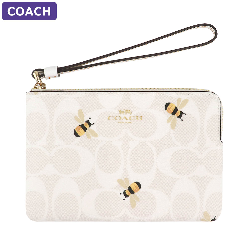 コーチ COACH ポーチ C8674 IMRFI シグネチャー 蜂柄 アウトレット 小物 新作