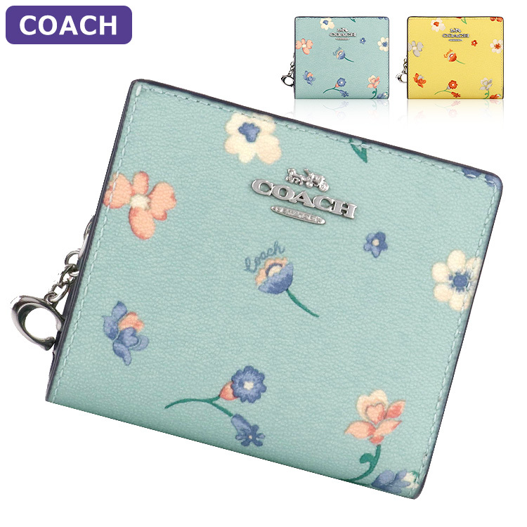 コーチ COACH 財布 二つ折り財布 C8703 ミニ財布 花柄