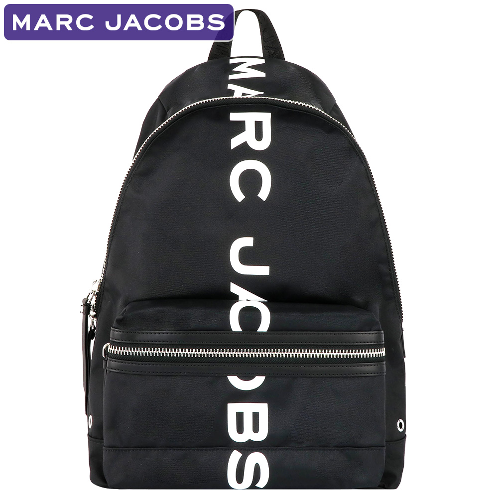 美品◎マークジェイコブス ザバックパック A4可 リュック ナイロン レザー 黒 MARC JACOBS マークジェイコブス バッグ リュックサック