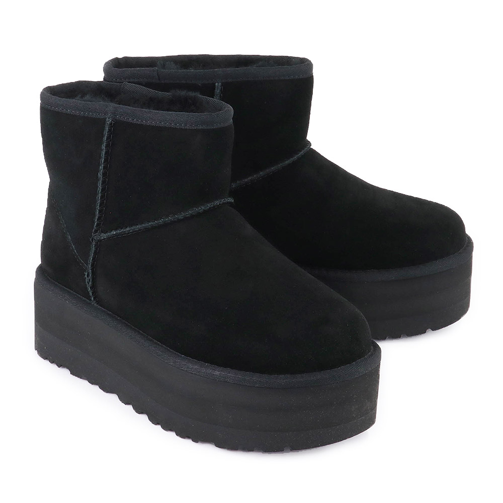 UGG CLASSIC MINI PLATFORM スエード厚底　 黒 UGG（アグ） シューズ ブーツ CLASSIC MINI PLATFORM クラシック ミニ