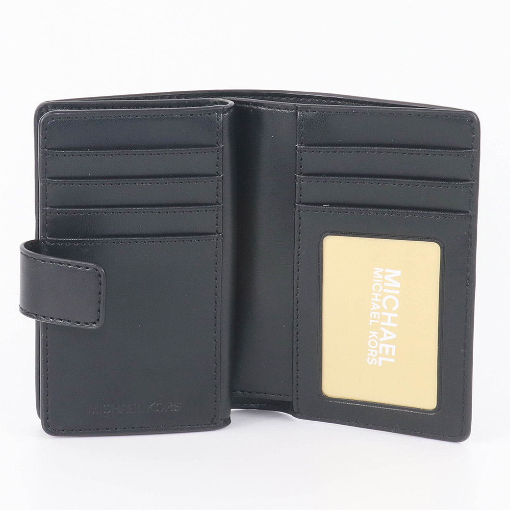 マイケルコース MK 二つ折財布 シグネチャー柄 ブラック 新品 MICHAEL KORS マイケルコース 財布 二つ折り財布 35F4GTVF6B