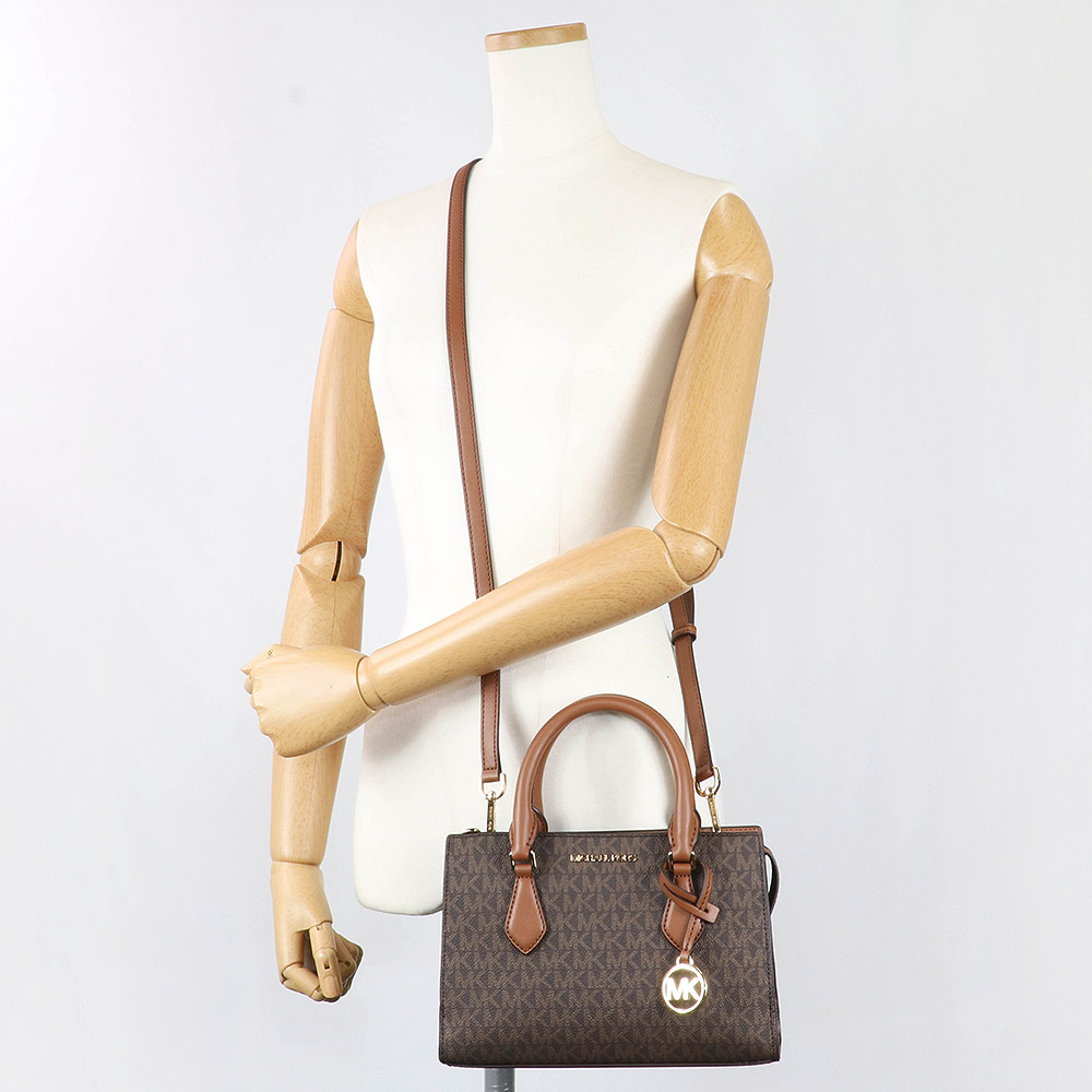 Michael Kors ミニハンドバッグ ホワイト/ブラウン 35s3g6hs5b-brown_7.jpg