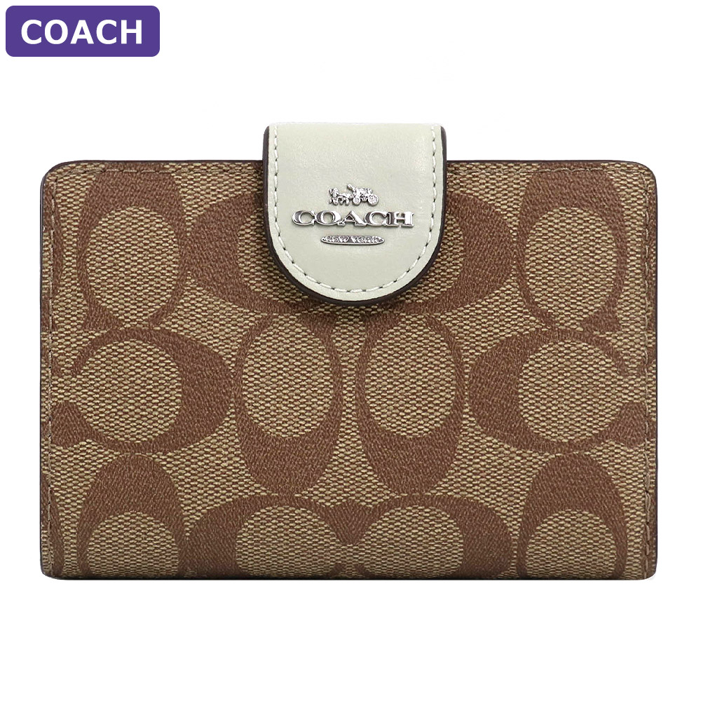 コーチ COACH 財布 二つ折り財布 C0082 SVV7Q シグネチャー ミニ