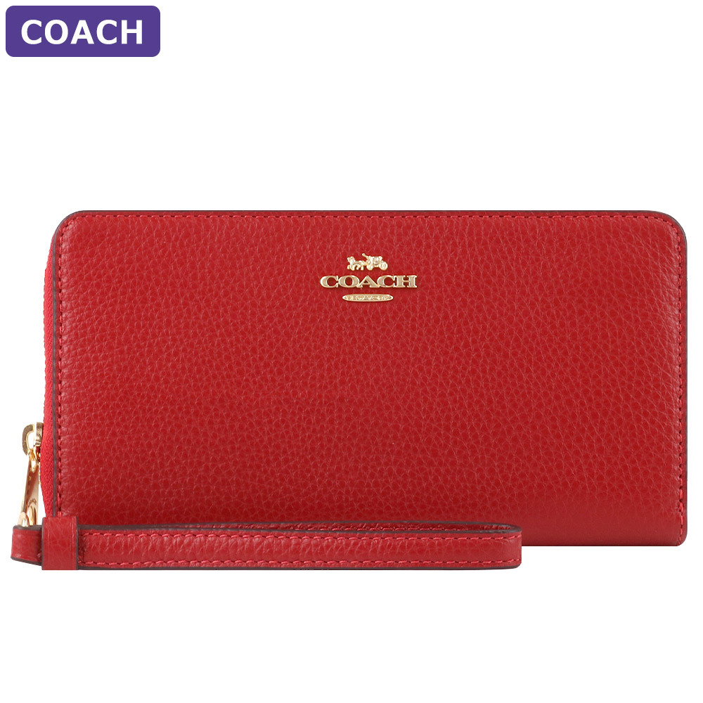 コーチ COACH 財布 長財布 C4451 ストラップ付 ラウンドジップ アウトレット レディース ウォレット 新作