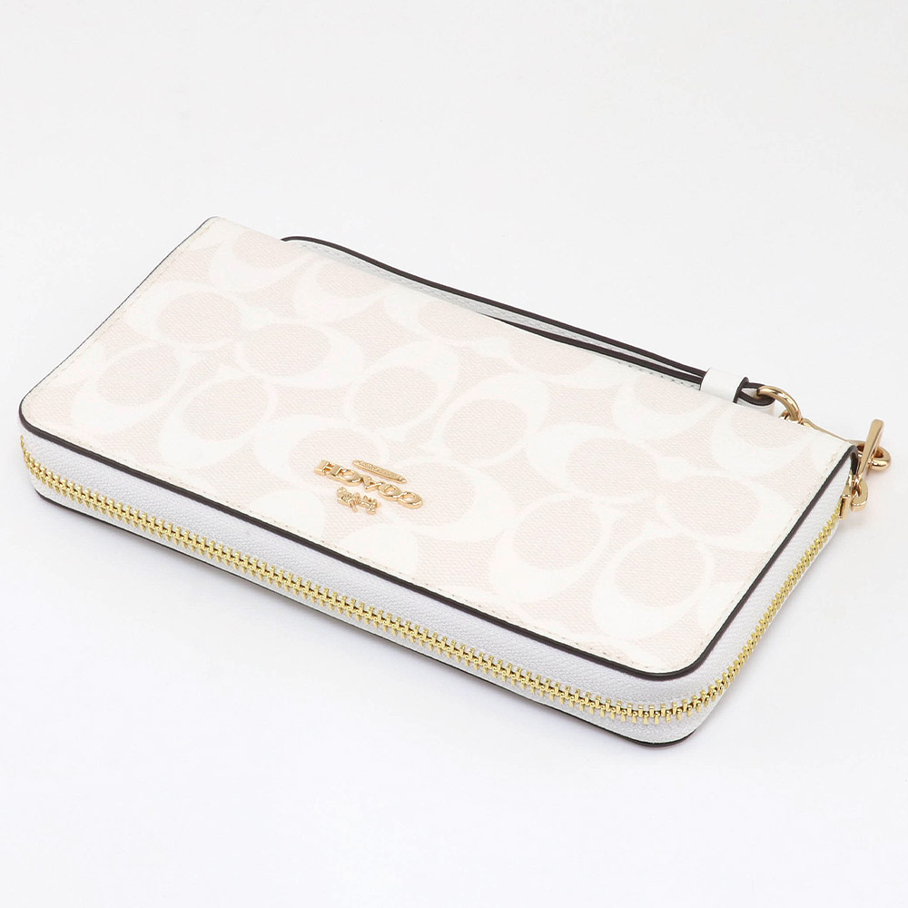 COACH（コーチ） 財布 長財布 C4452 IMRFF ストラップ付 シグネチャー