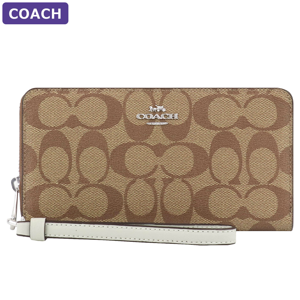 COACH コーチ ︎✿ファスナー開閉 ブラウン 茶 シグネチャー-