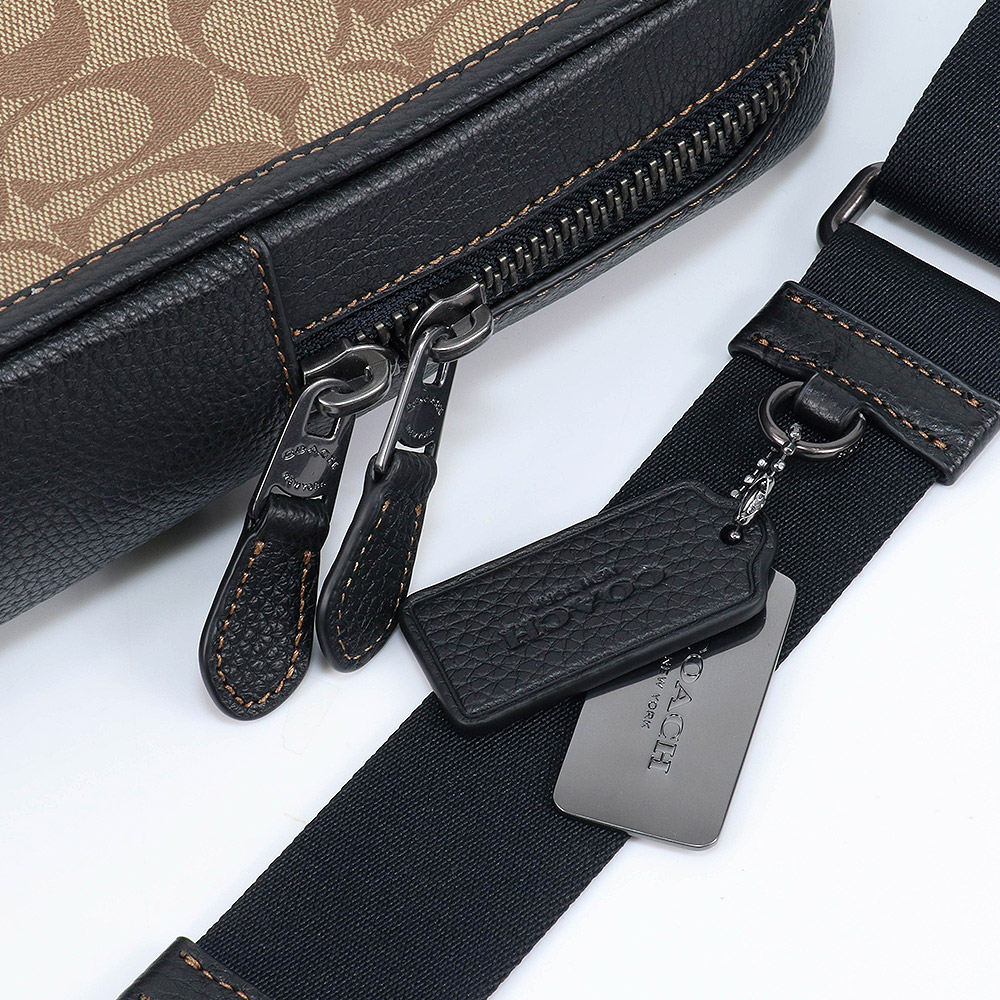 【極美品】 COACH コーチ レザー ボディバッグ ブラック COACH（コーチ） バッグ ボディバッグ C9865 QBTUP シグネチャー