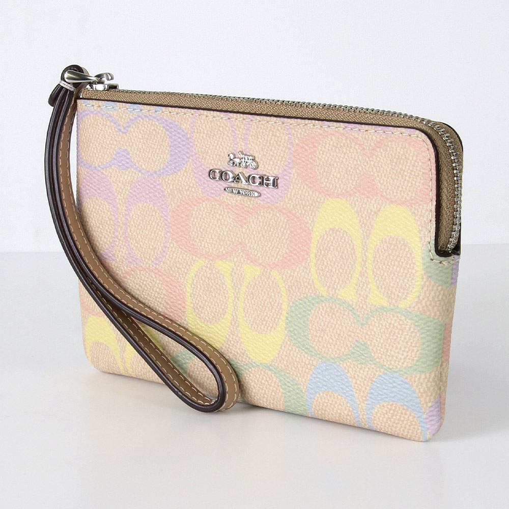 COACH（コーチ） ポーチ CDF28 SVSAS シグネチャー レインボウカラー