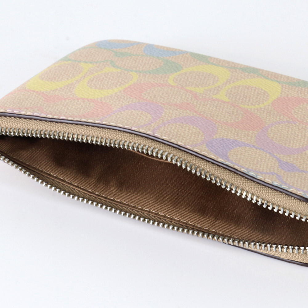 COACH（コーチ） ポーチ CDF28 SVSAS シグネチャー レインボウカラー