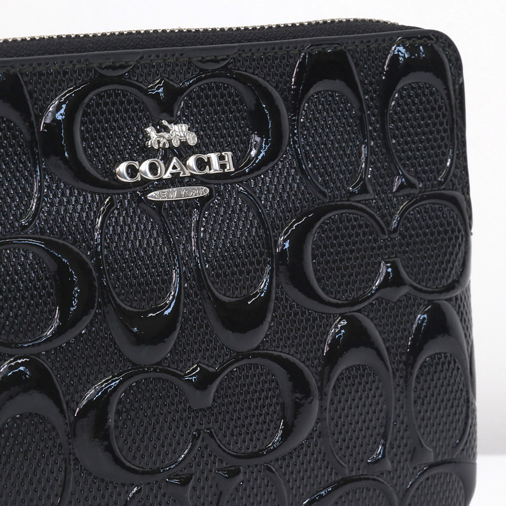 COACH（コーチ） ポーチ CDY96 SVBK シグネチャー エナメル ハート