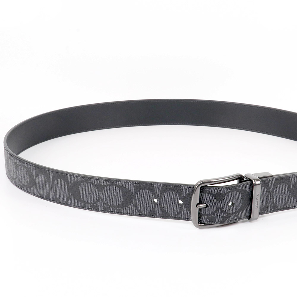 Coach WHRN CTSR SIGP BELT メンズ リバーシブル CQ022-CQ-BK COACH コーチ ベルト メンズ Belt リバーシブル仕様 ブラック