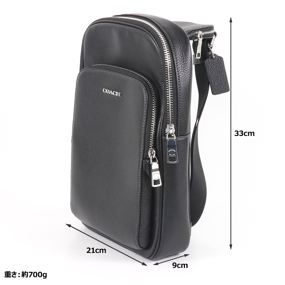 COACH コーチ バッグ ボディバッグ CQ669 SVBK レザー