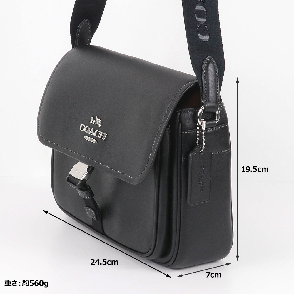 COACH コーチ バッグ ショルダーバッグ CR098 SVBK レザー 革