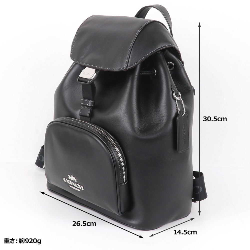 COACH コーチ バッグ リュックサック CT811 SVBK レザー 革