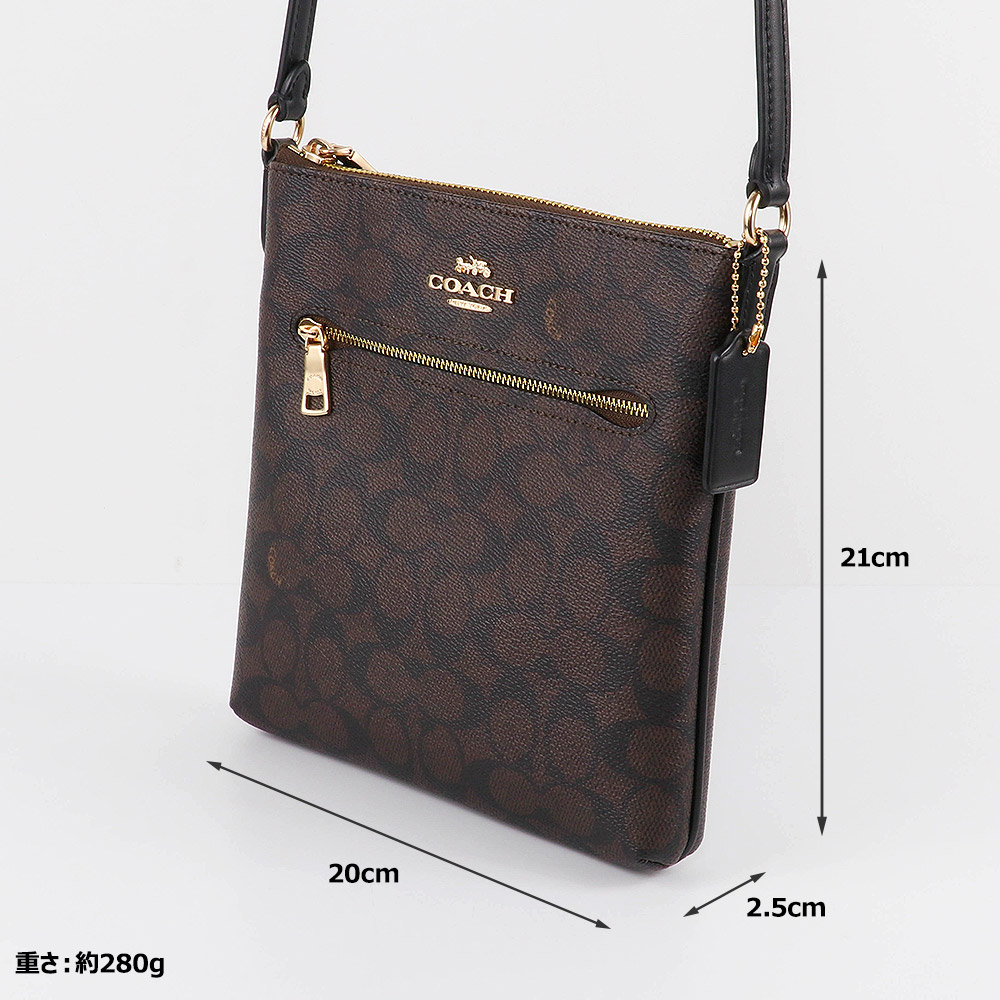 COACH コーチ ショルダーバッグ シグネチャー レザー ブラック