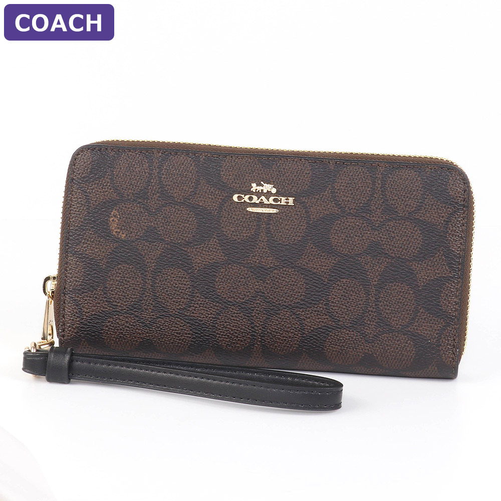 人気提案 COACH コーチ 財布 長財布 CW778 ストラップ付 シグネチャー 小物