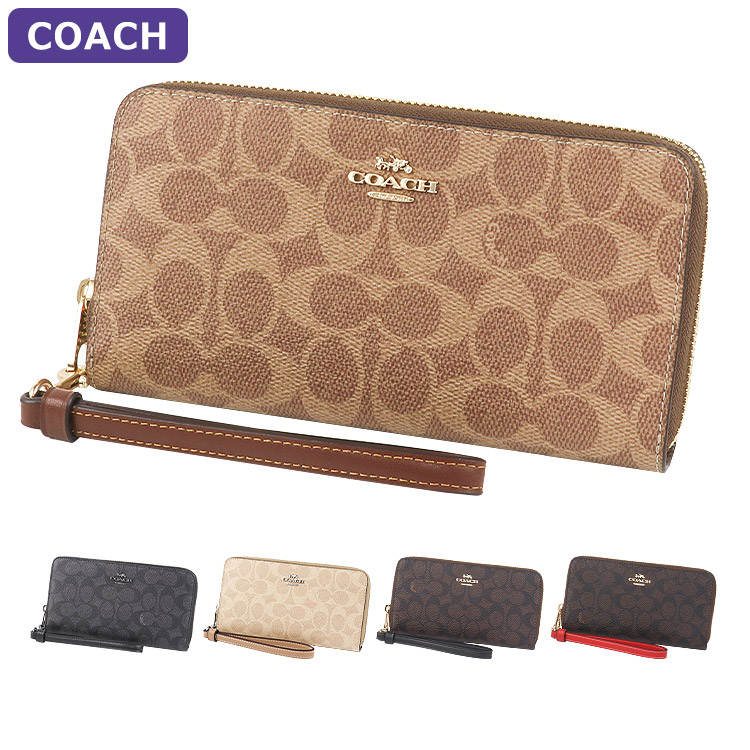 COACH コーチ 財布 長財布 CW778 ストラップ付 シグネチャー