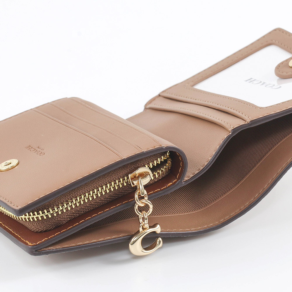COACH 未使用 がま口 折り財布 シグネチャー コーチ COACH 2つ折り財布 シグネチャー ジャカード ミディアム