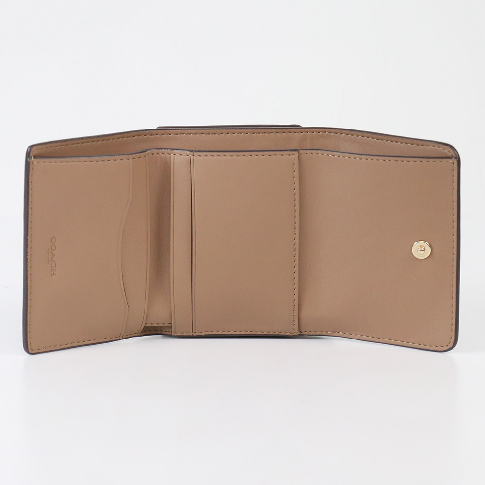 Coach 三つ折り財布 グレー/ブラウン コーチ ファクトリー アウトレット COACH FACTORY 財布 シグネチャー