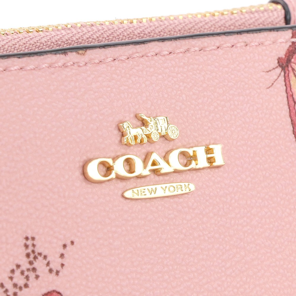 COACH コーチ 財布 二つ折り レディース 花柄 蝶柄 バタフライ