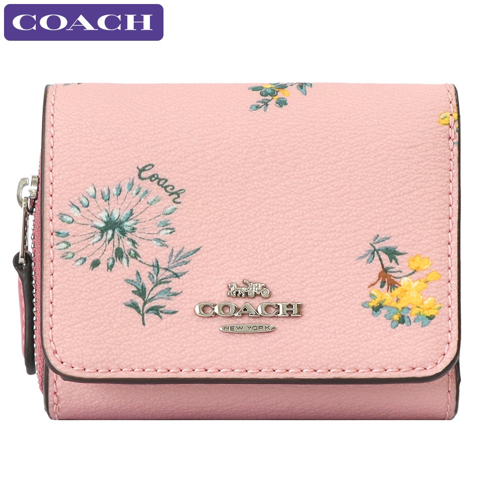 P3倍】 コーチ COACH 財布 三つ折り財布 2924 SVOKV 花柄 アウトレット