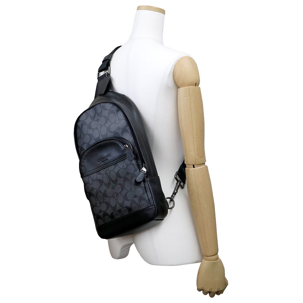 コーチ ボディバッグ メンズ レザー COACH F39942 QBAF4 シグネチャー アウトレット