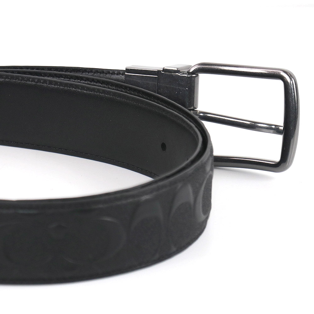 COACH（コーチ） ベルト 55157 BLK シグネチャー アウトレット メンズ