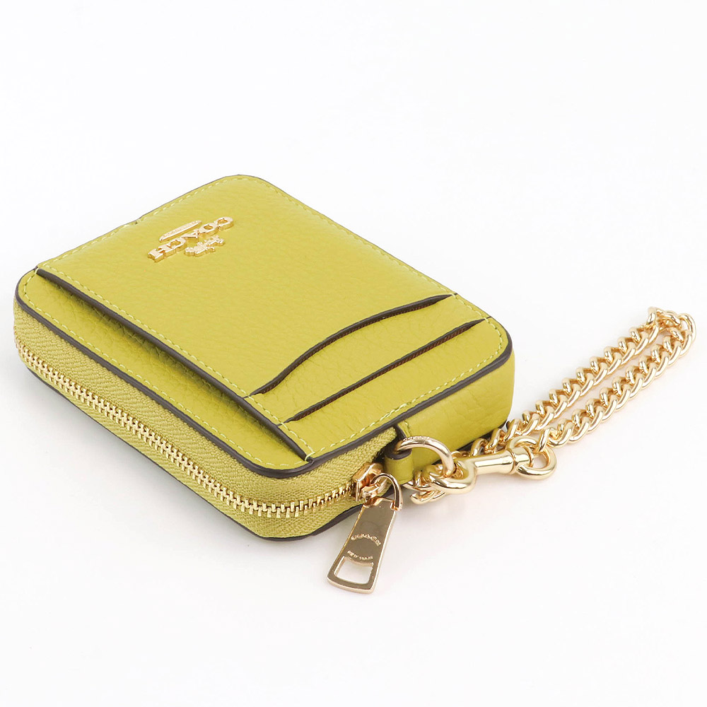 【新品未使用】COACHコーチ★カードケース★フラグメントケース★紫★黄色 COACH（コーチ） パスケース 6303 IMVFM カードケース コインケース