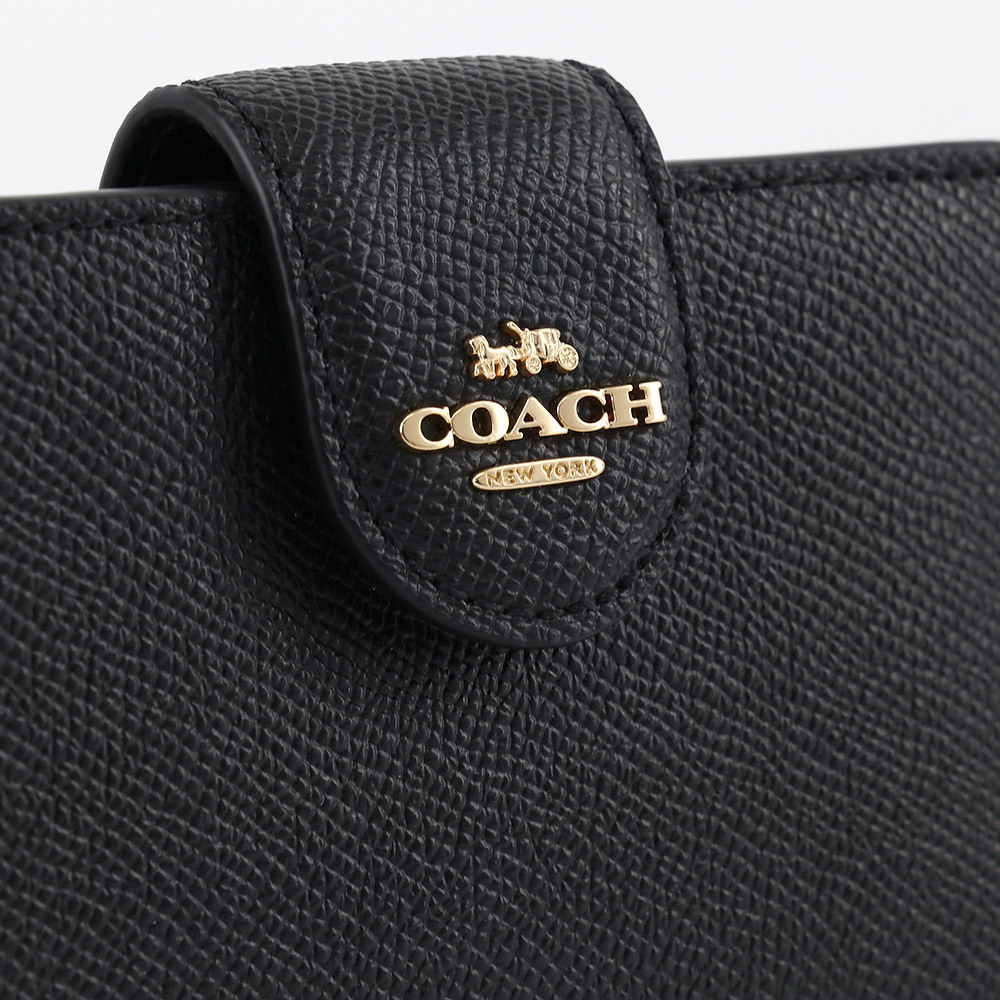 COACH 二つ折り財布 ブラック レディース 6390 IMBLK 楽天市場】コーチ COACH 財布 二つ折り財布 レディース ロゴ