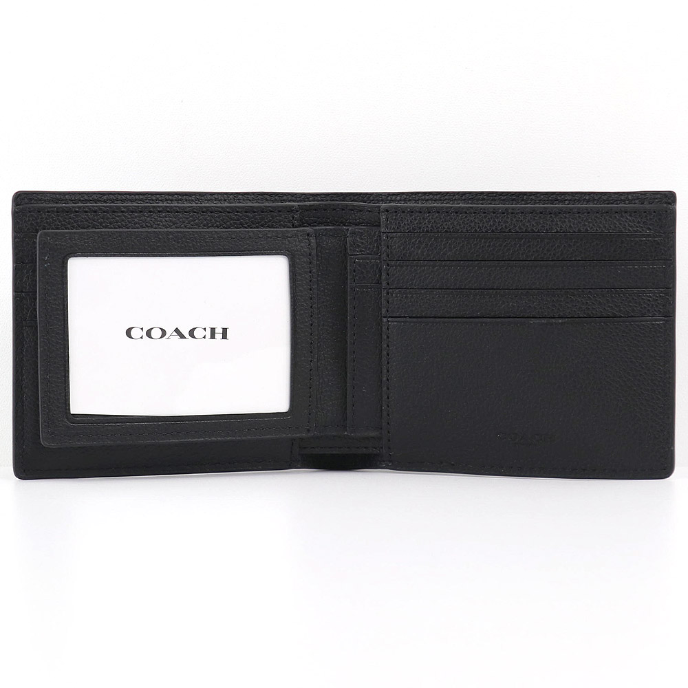 COACH（コーチ） 財布 二つ折り財布 F64118 BLK ギフトボックス