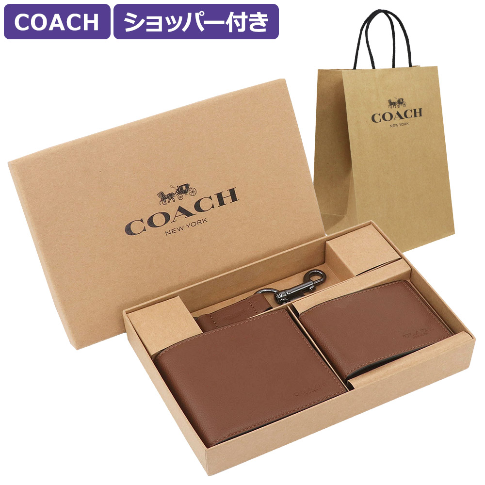 【新品】コーチ 2つ折り財布 COACH コーチ 財布 二つ折り財布 64118 CWH ギフトボックス
