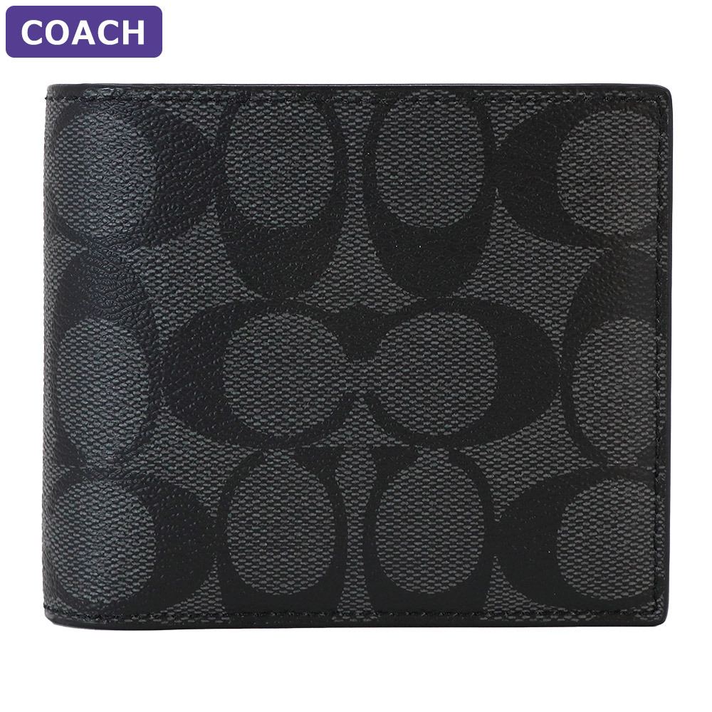 COACH（コーチ） 財布 二つ折り財布 F74993 CQBK ミニ財布 IDケース