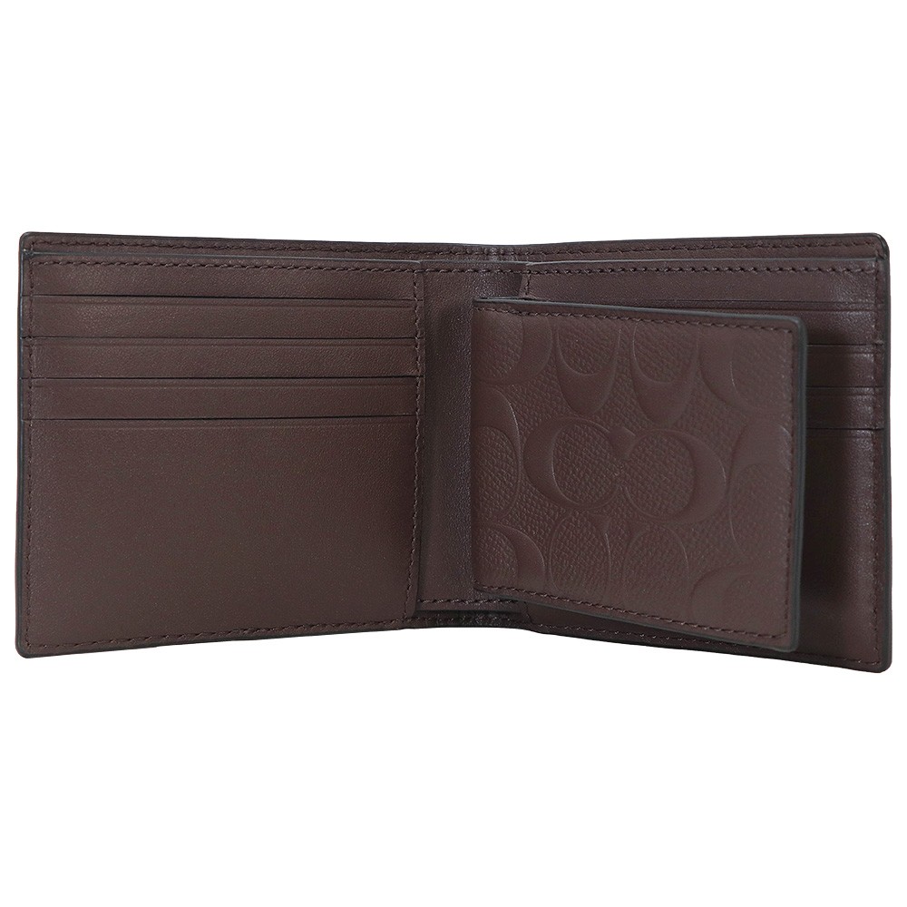 COACH ダークブラウン 二つ折り財布　新品未使用 COACH（コーチ） 財布 二つ折り財布 F75371 MAH ミニ財布 IDケース