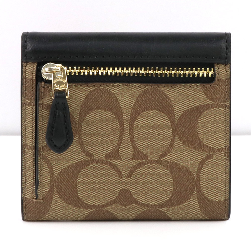 美品 COACH コーチ シグネチャー 三つ折り財布 カード、保存袋付き COACH コーチ 三つ折り財布 シグネチャー ピンクライン - メルカリ